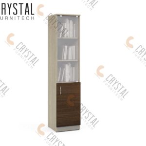 (CRYSTAL) Tall Book Rack - Half Glass