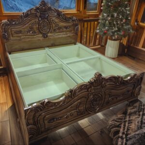(SAMRAT) Wooden King Bed