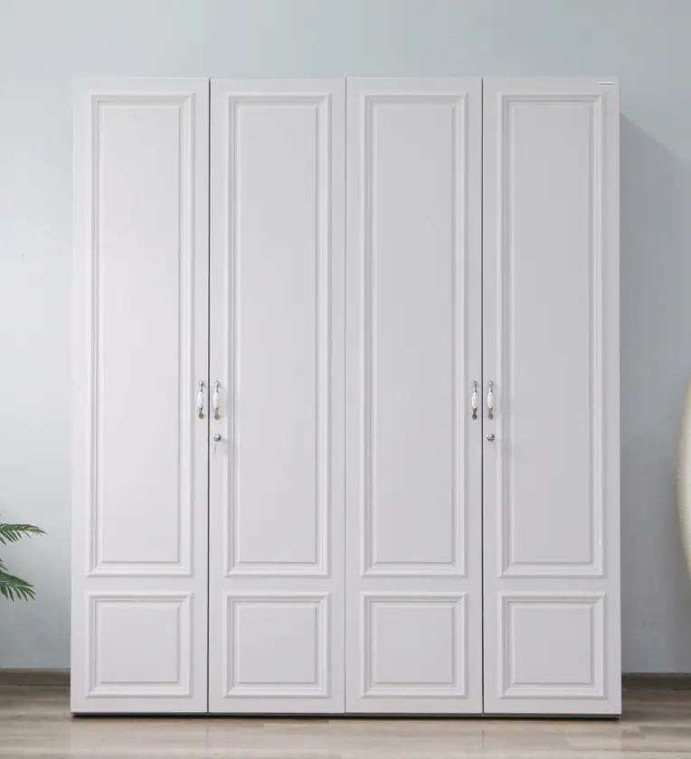 (KOSMO) Laurel Modern 4 Door Wardrobe in Grey Finish