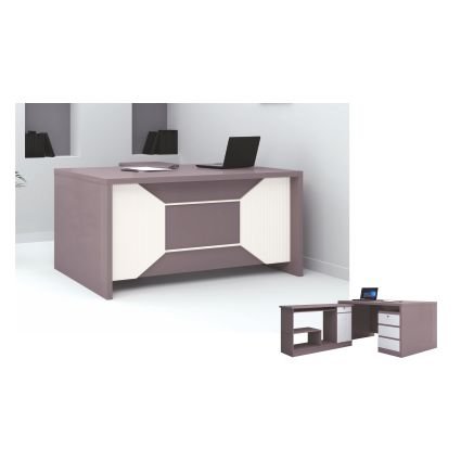 (SMARTWOOD) DOT-01 With Runner & Pedestal Office Table