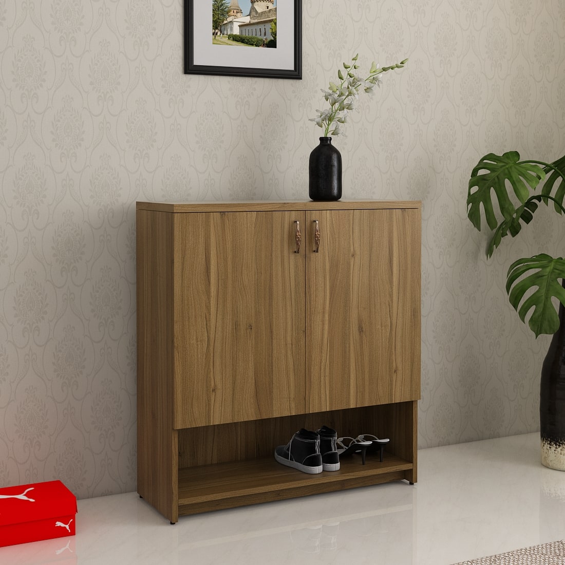 (KOSMO) SHOE RACK HENARY NATURAL TEAK